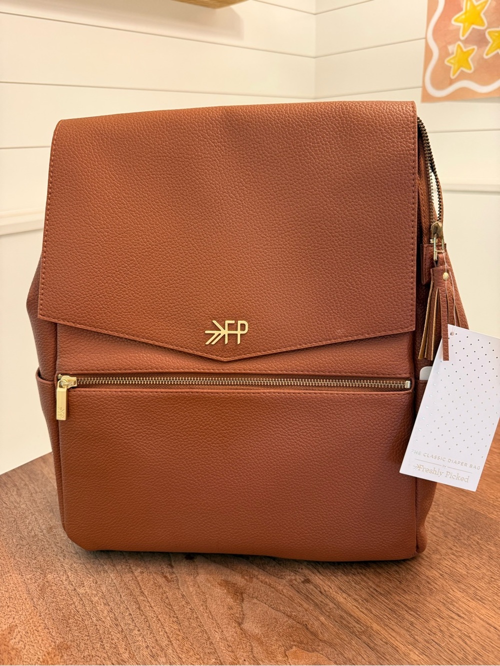 Brown Leather Backpack Tote - Sleek Everyday Bag